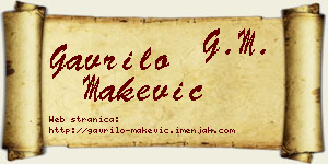 Gavrilo Makević vizit kartica